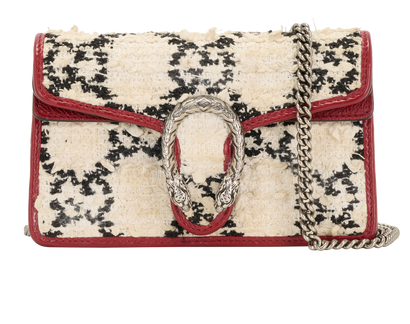 Super Mini Dionysus Tweed, &pound;495, Handbags, Beige/Red, Fabric/Leather, Front view